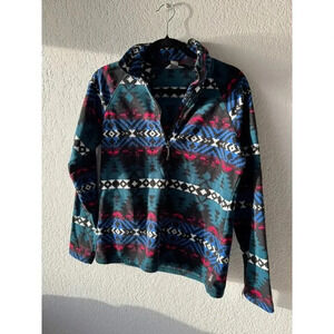 Eddie Bauer Women’s Holiday Aztec Cozy Fleece Winter White M